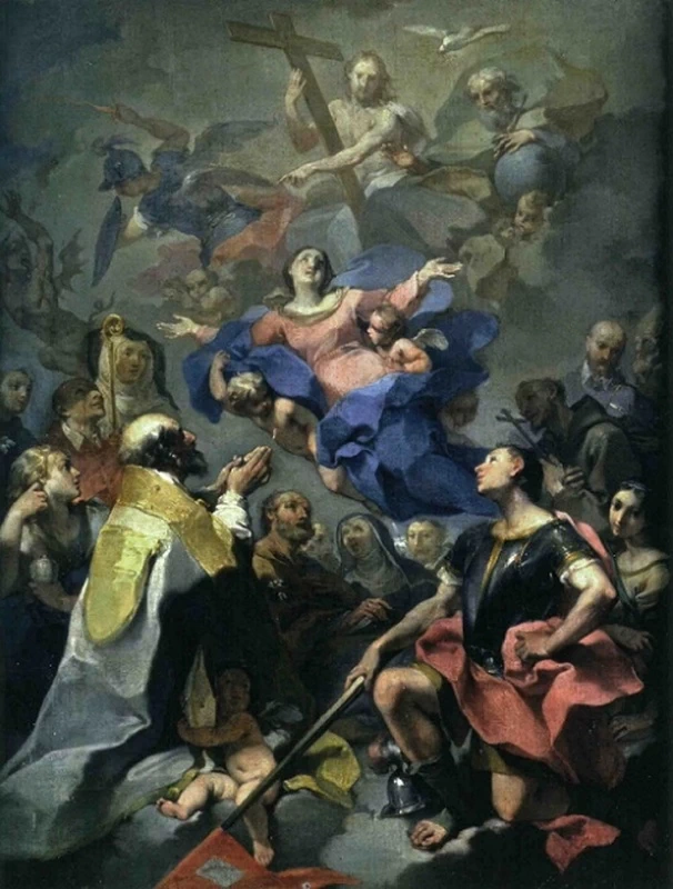 Madonna in gloria con la Trinità e i santi protettori di Piacenza, bozzetto